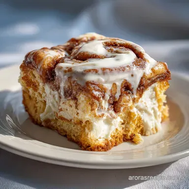 Cinnamon Roll Poke Cake for 15 Servings