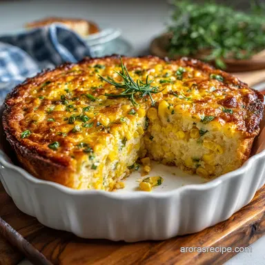 Corn Pie Recipe: Homestyle Creamy Custard Bake Recipe Card