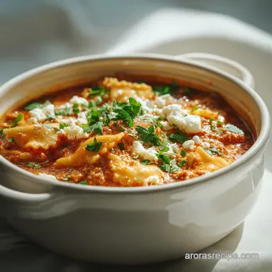 Homemade Lasagna Soup With Cottage Cheese in 30 Minutes Recipe Card
