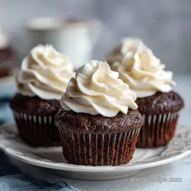 Cream Cheese Chocolate Cupcakes: Silky Recipe Card