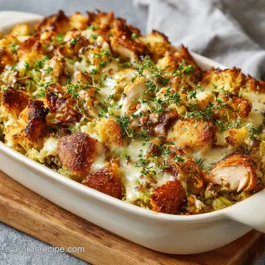 Chicken Stuffing Bake: The Ultimate Creamy, Crispy Comfort Casserole Recipe Card