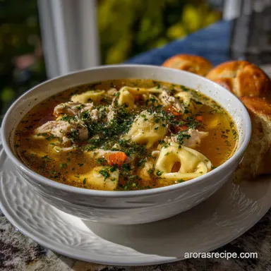 Creamy Chicken Tortellini Soup: Easy 20-Minute Comfort Recipe Card