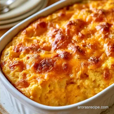 Corn and Cream Cheese Casserole: Baked