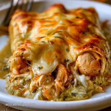 Creamy Green Chile Enchiladas in 40 Min Recipe Card
