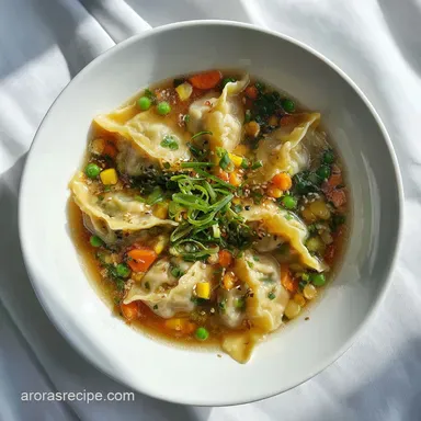 Creamy Potsticker Soup for 4 Servings Recipe Card