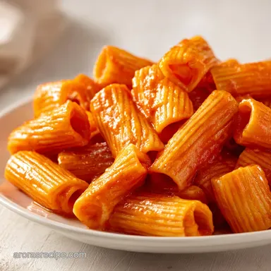 Creamy Tomato Rigatoni Pasta: 25 Min