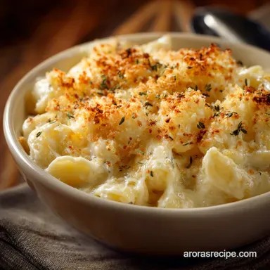 Silky White Cheese Macaroni and Cheese with Gruy&egrave;re and Panko Recipe Card