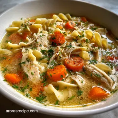 Satisfying Crockpot Chicken Noodle Soup for 6