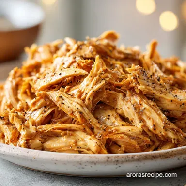 Crockpot Shredded Chicken with Thighs: Ready for Meal Prep Recipe Card