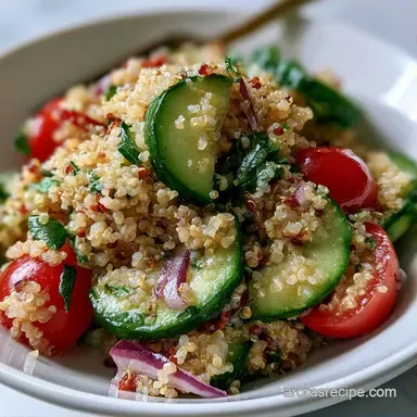 Cucumber Quinoa Salad in 30 Minutes Recipe Card
