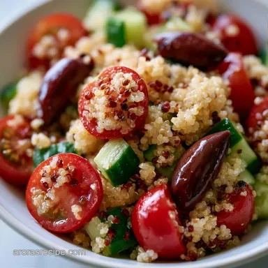Easy Mediterranean Quinoa Salad for 4 Recipe Card