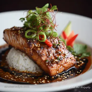 Miso Seafood Dinner: Umami Bomb Glazed Salmon Recipe Recipe Card
