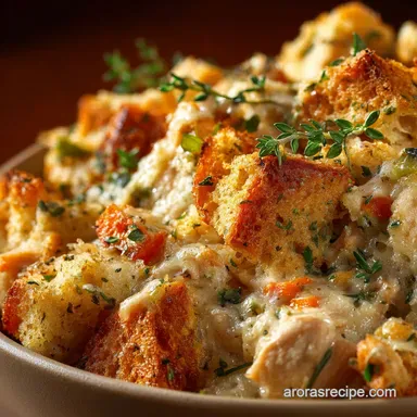 Slow Cooker Chicken Stuffing: Creamy, One-Pot Never Dry Recipe Card