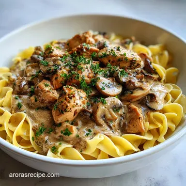 Easy Slow Cooker Chicken Stroganoff: Creamy Mushroom Recipe Recipe Card