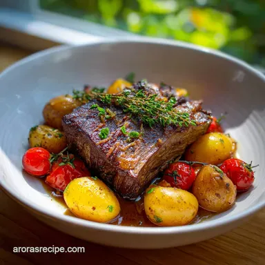 Easy Pot Roast Slow Cooker for 8 Servings Recipe Card