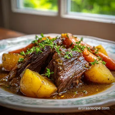Easy Pot Roast Slow Cooker for 8 Servings