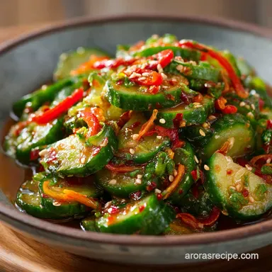 Spicy Asian Cucumber Salad The Crunchy Firecracker Relish Recipe Card