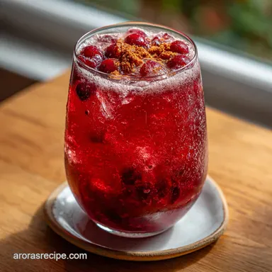 Christmas Cocktails: Fireside Cranberry Gin Sparkler Recipe Recipe Card