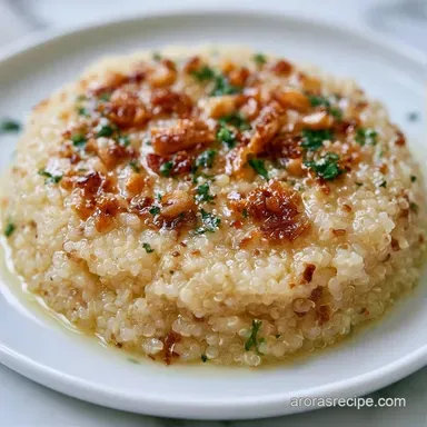 Garlic Butter Quinoa in 30 Minutes Recipe Card
