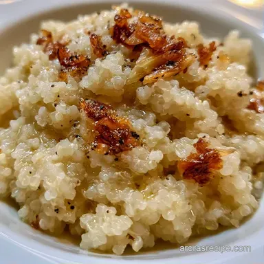 Garlic Olive Oil Quinoa for 4 Servings Recipe Card