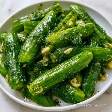 Garlic Refrigerator Pickles in 15 Minutes