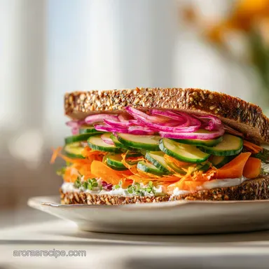 Veggie Sandwich with Avocado and Hummus in 10 Minutes
