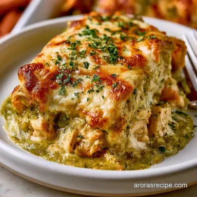 Green Chile Chicken Enchiladas: Creamy Recipe Card