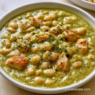 Green Chile Posole for 8 Servings Recipe Card