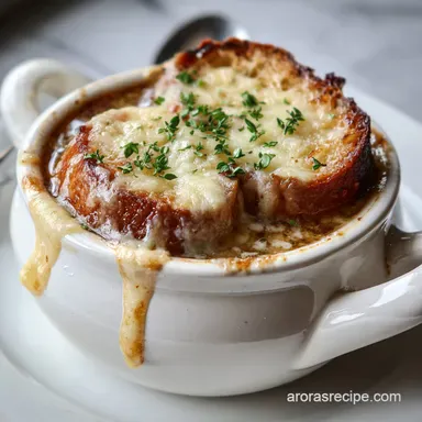 Gruyere French Onion Soup for 6 Servings Recipe Card