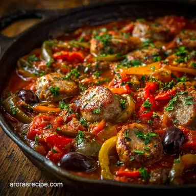 Rustic Italian Sausage Cacciatore Our Easy Weeknight Comfort Food Recipe Card