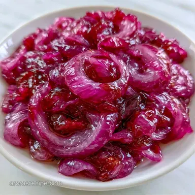 Honey Pickled Red Onions in 8 Minutes Recipe Card