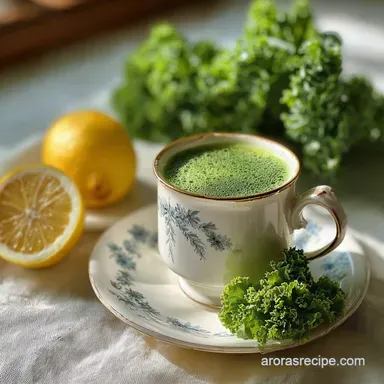 Kale Tonic Recipe Inspired by First - Zingy & Silky Recipe Card