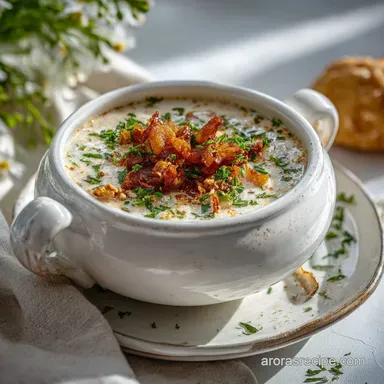 Keto Clam Chowder: Creamy & Low Carb Recipe Card