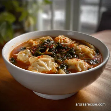 Kimchi and Dumpling Noodle Soup: 25-Minute Flavor Bomb Recipe Card