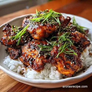 Korean BBQ Chicken Recipe: Oven-Baked & Caramelized Recipe Card