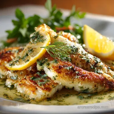 Lemon Herb PanSeared Flounder Fillets: Quick, Restaurant-Quality Dinner Recipe Card