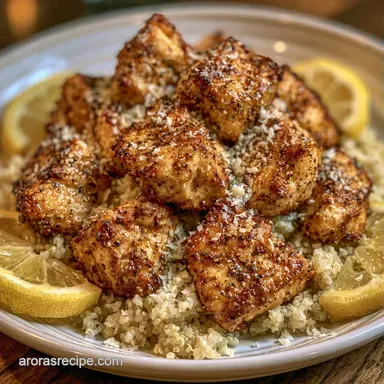 Pan-Seared Lemon Parmesan Chicken Quinoa Recipe Card