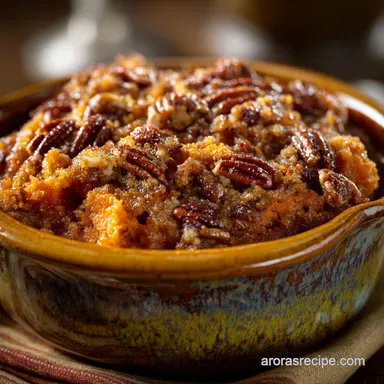 Make Ahead Sweet Potato Casserole with Pecans: The Easiest Holiday Side Recipe Card