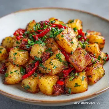 Mexican Breakfast Potato Skillet: Crispy Recipe Card