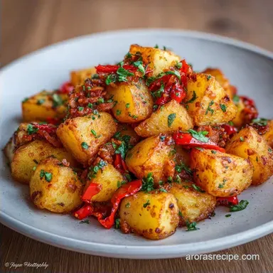 Mexican Breakfast Potato Skillet: Crispy