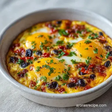 Mexican Egg Bake Recipe for 8 Servings Recipe Card