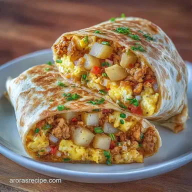 Mexican Potato Egg Burrito in 30 Minutes Recipe Card