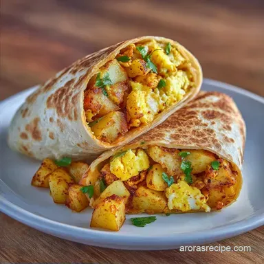 Mexican Potato Egg Burrito in 30 Minutes
