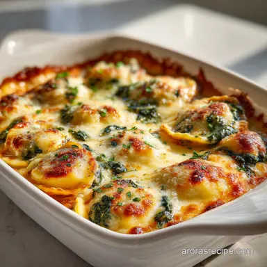 Ravioli Casserole with Ground Beef in 55 Minutes Recipe Card