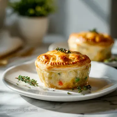 Quick and Easy Mini Chicken Pot Pie Recipe with Puff Pastry Recipe Card