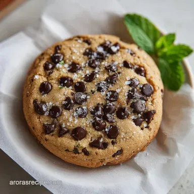 Mint Chocolate Chip Cookie Recipe with Vanilla and Sea Salt Recipe Card