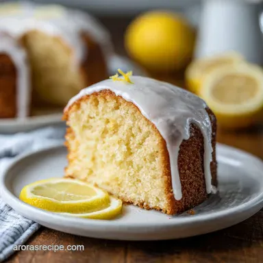 A Lemon Cake To Die For: Moist Loaf Recipe for 12 Servings Recipe Card