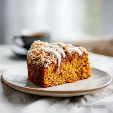 Moist Pumpkin Coffee Cake with Streusel Recipe Card