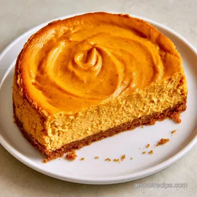 No Bake Pumpkin Cheesecake for 8 Servings Recipe Card