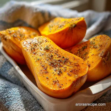 Cooking Butternut Squash in Oven: Roasted Slices Recipe Card